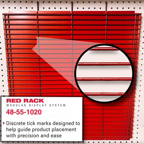 Milwaukee Modular System | 2x2 Rack Panel | Display Grid With Backing | Red - Picture 3 of 3