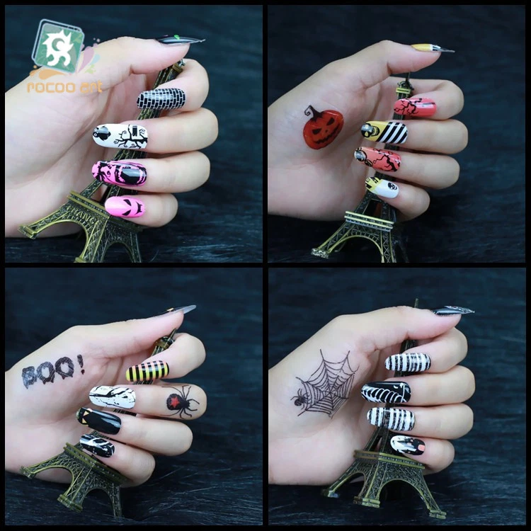 6x Envoltura Completa de Uñas Arte Adhesivo Uñas Brillo Manicura Francesa Punta Guía 5626 Foto 4 de 4