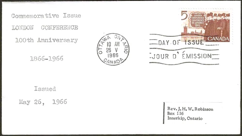 🍁Canada  #448   "CANADIAN DELEGATION"   Fine Used  1966 First Day Cover