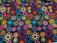 MICHAEL MILLER FABRICS - SPIRO GYRO #C970 - BLACK-- 1/2 YARD