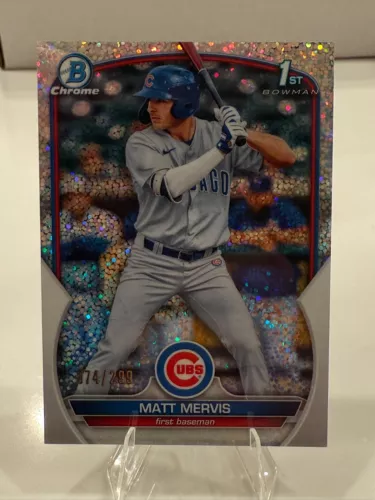 2023 Bowman - Chrome Prospects Speckle Refractor #BCP-74 Matt Mervis 74/299 (RC)