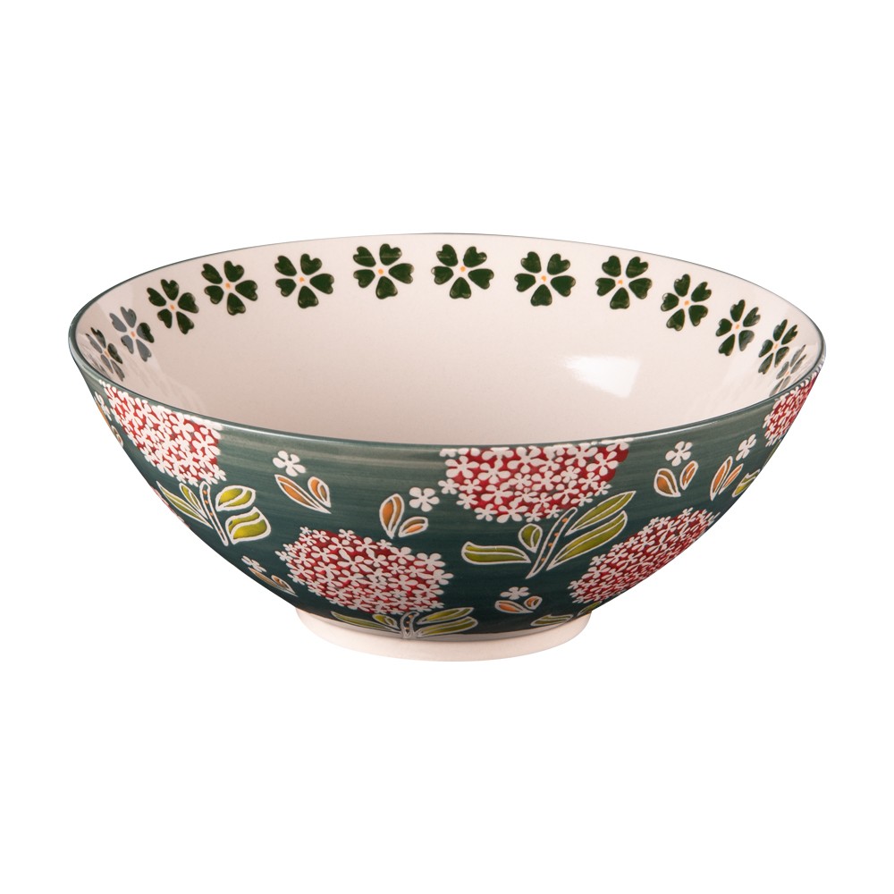 Saladier 23 cm Cottage grès grand plat de service rond pour cuisine
