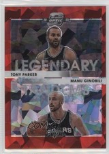 2022 Contenders Optic Red Cracked Ice Prizm Tony Parker Manu Ginobili HOF 13hf