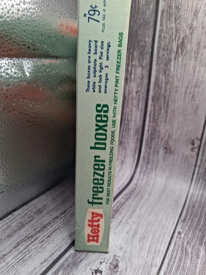 Vintage Hefty Freezer Boxes PINT Size 20 Count UNOPENED BOX Set Of Two - Image 3 of 4