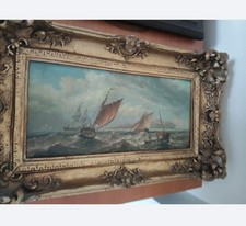 An Oleograph on Board by JW Carmichael condition commensurate with age