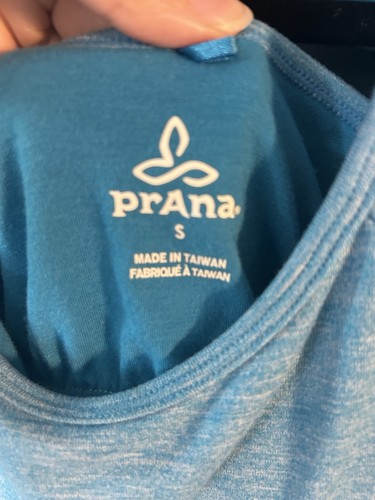 Prana Calico Dress Women’s Sz S Blue Heather Padded Shelf Bra A-Line Tank Active - Picture 4 of 7
