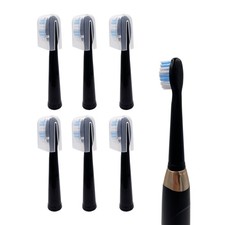 6-Pack Replacement Toothbrush Heads for Dnsly 6 Count Pack of 1 , Black