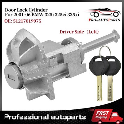 Driver Left Door Lock Cylinder Barrel w/ keys For 2001-2006 BMW 325i 325ci 325xi