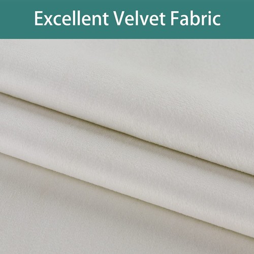 Vanilla Velvet Curtains for Living Room - Thermal Insulated Velvet Blackout C... - Picture 4 of 7