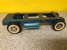 Tonka 1961 Greenish Blue Stake Truck Frame and Tires Only for Parts Or Restore