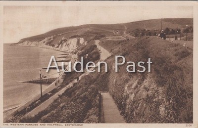 Vintage Eastbourne Postkarte The Western Parades & Holywell S. & E. Ltd. 2100
