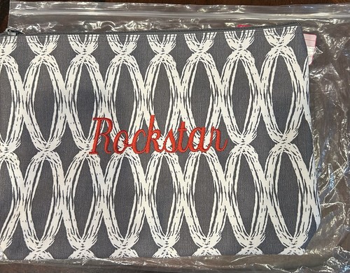 Thirty One Charcoal Links Zipper Pouch NEW IN BAG - Picture 3 of 5