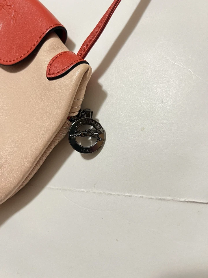 Сумка через плечо LONGCHAMP Япония мини звезда перфорированная оранжевая розовая - Изображение 4 из 4