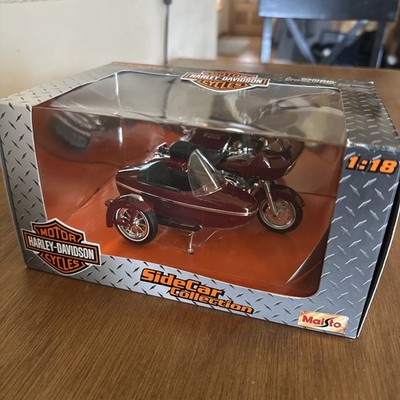 Maisto Harley Davidson Sidecar Collection Black 1997 FLHT Electra Glide In Box