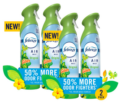 Febreze Air Mist Air Freshener Spray, Gain Original Scent, 8.1oz, 4 Count