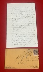 1863 Reporting to Washington DC Camp Life Civil War Letter 8th Maine Infantry