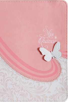 RVR 1960 BIBLIA MIS QUINCE (SWEET 15 EDITION)-PINK & WHITE LEATHERTOUCH