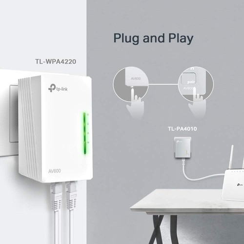 TP-Link TL-WPA4220KIT 2-Port Powerline Adapter WiFi Starter Kit, Range Extender, - 第 2/6 張圖片
