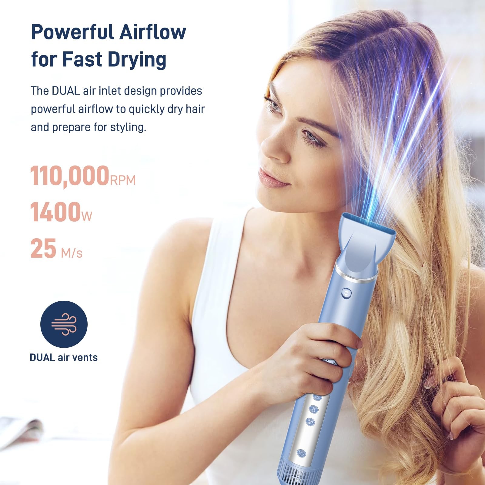 Hot Air Multi-Styler - 5 in 1 Professional Hair Wrap Styler Set with Air Curl...