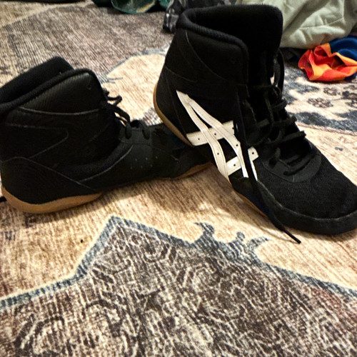 ASICS Matflex Wrestling Shoes Black/White Gum Sole EUR 41.5 US 9