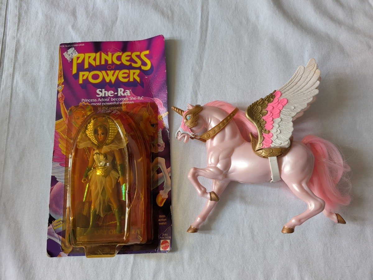 She-ra (NIB)&Swift Wind Unicorn figure lot 1985 Vtg Princess of