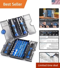 All-In-One 78PCS Ratchet Screwdriver Tool Kit with Durable CRV Steel and Storage