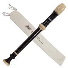 Creamy Black Soprano Recorder 8 Holes Baroque Style Key Of C With Bag 32.5Cm