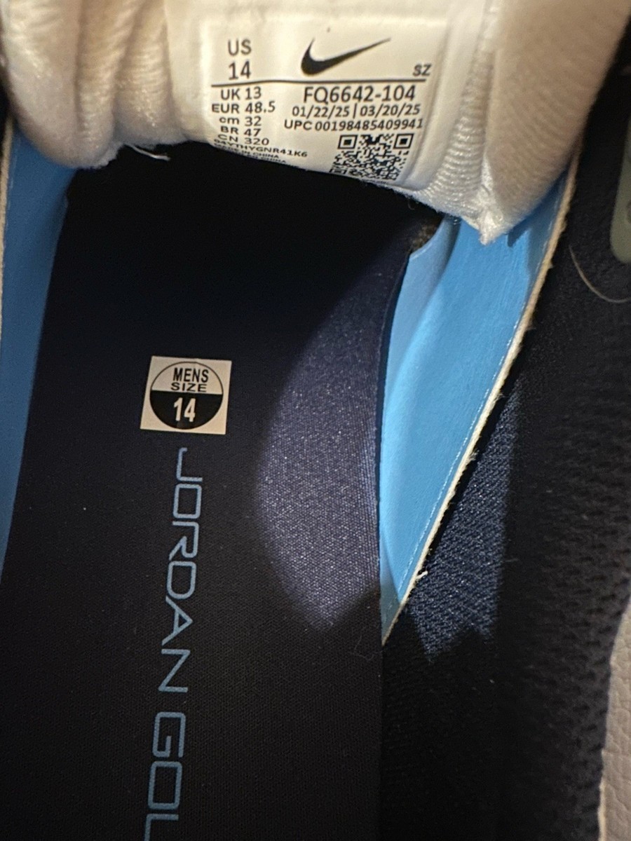 Nike Air Jordan ADG 5 UNC Golf Shoes Mens Size 14 University  display picture 2