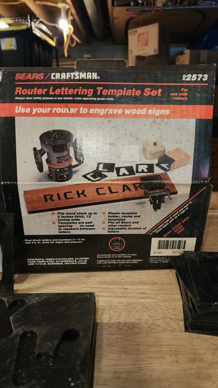 "Sears Craftsman Router Lettering Template Set For Routers / Wood Signs"  92573