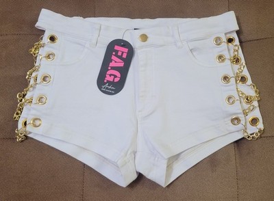 Andrew Christian F.A.G. Capsule Chain Shorts NWT 32 White