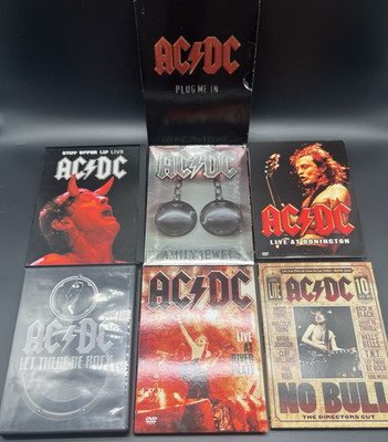 Large Lot of AC/DC DVD Live Stiff Upper Lip Family Jewels No Bull Plug Me In