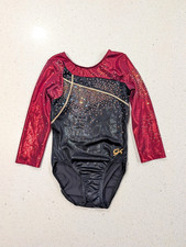 COMPETITION TEAM GK Elite gymnastics Leotard Small 3/4 ASU Maroon RHINESTONES