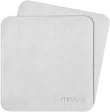 MOSISO Microfiber Screen Cleaning Cloth 2PCS, Gray, Reusable Electronic Polishin