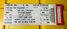 Styx, REO Speedwagon & Ted Nugent Concert Ticket Stub 5-18-12 Jiffy Lube Live
