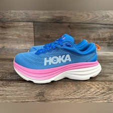 Hoka Bondi 8 Women's Size 7.5 Blue And Pink Coastal Sky FLAW 