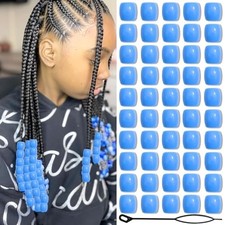 50PCS Hair Beads Loc Dreadlock Jewelry Large Acrylic Pony Beads Jewelry Blue