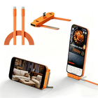 240W 2-In-1 USB C to Type C Fast Charging Foldable Bracket Datacable for Iphone