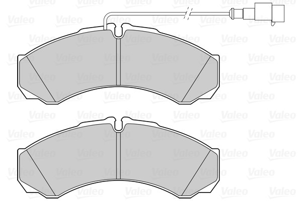 Frein Valeo 302291 plaquettes anti-bruit pour Iveco Daily charge lourde