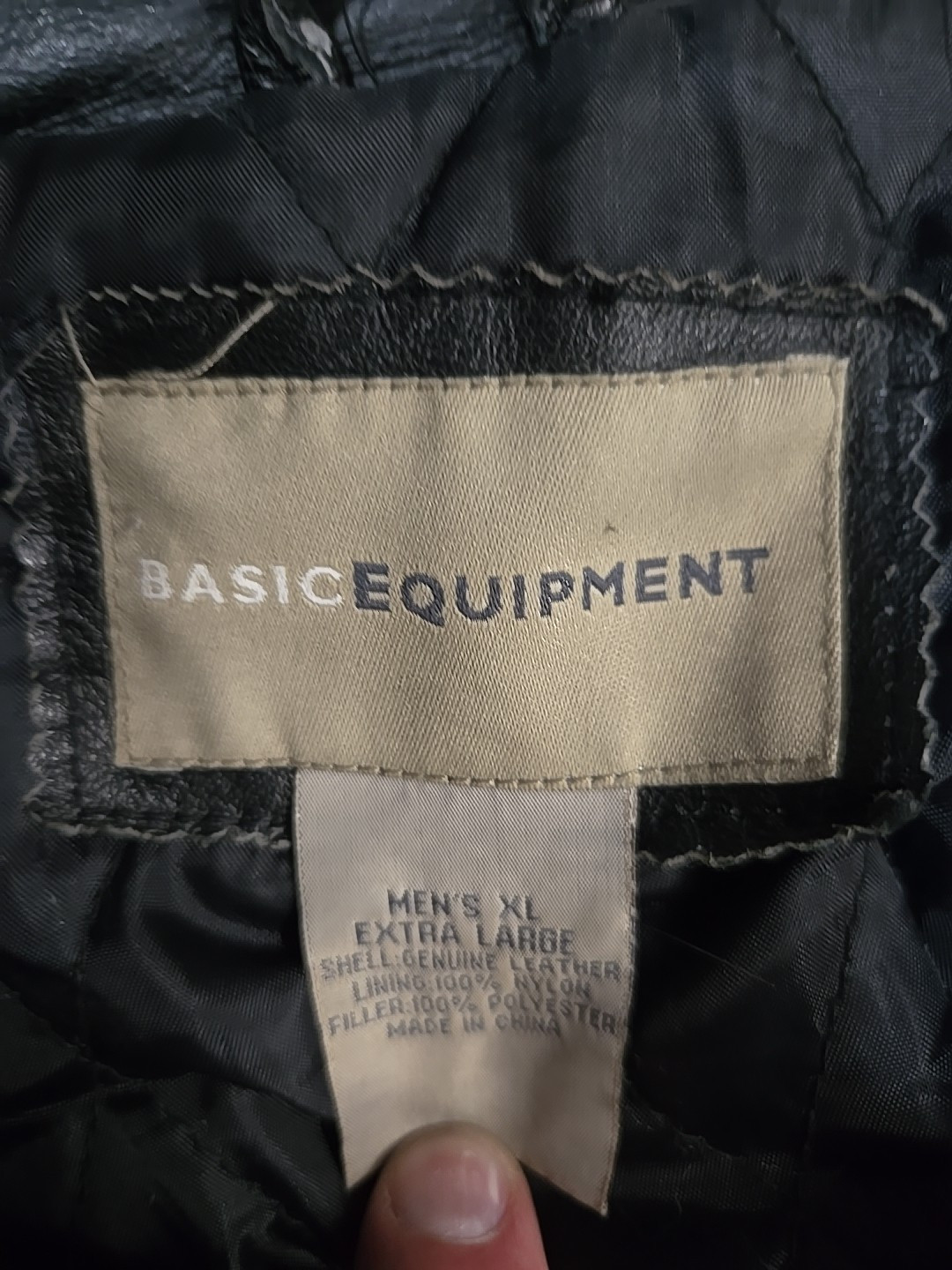 Vintage Basic Equipment Leather Jacket Extra Larg… - image 2