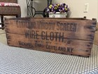 Vintage Wooden Crate Cortland Window Screen Wickwire Bros Hardware Box New York