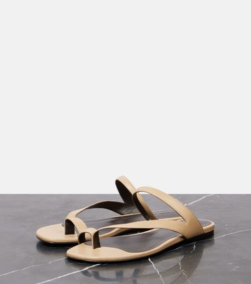 KHAITE Aimee Flat Sandals Nude Leather 38.5 $690