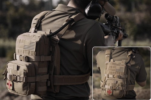 Outdoor Tactical MOLLE YKK Panel Pack Pouch for Hydration Bladder Plate Carrier - Picture 7 of 7