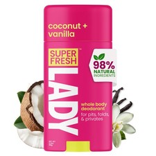 Super Fresh Lady Natural Deodorant for Women | Aluminum 68 g (Pack of 1) 