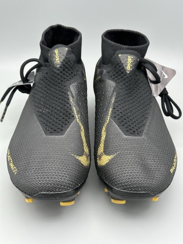 Nike Phantom Vision Elite DF FG Cleats: Black / Gold, Size 4.5 Youth / 6 Women's - Picture 7 of 9