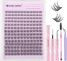 Kit Extension Ciglia Naturali D-Curl SLYW Wispy Ciglia Finte Ciuffetti Mix9-12Mm