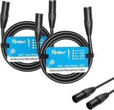 XLR Microphone Cable Male to Male, 3 Pin Male to Male Microphone Cable with...