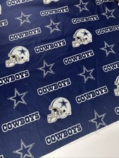 Cotton Fabric NFL 2 yds Dallas Cowboys Football 82 X 60 Sewing Quilting Craft