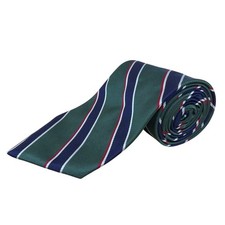 Vintage Brooks Brothers Mens Green Navy Striped Silk Tie Classic Design