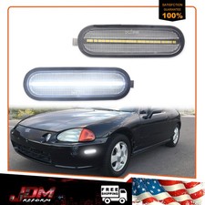 For 93-97 Honda Del Sol Delsol Clear Front Bumper White Led Side Marker Lights For 93-97 Honda Del Sol Delsol Clear Front Bumper White Led Side Marker Lights