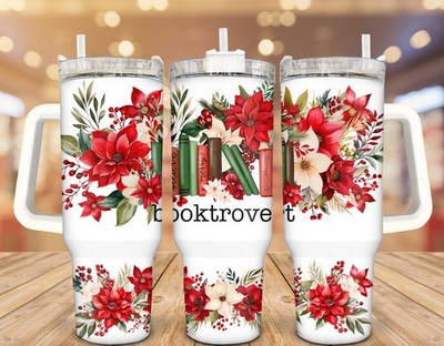 Stainless Steel Tumbler Booktrovert 40 Oz Insulated Travel Mug Handle